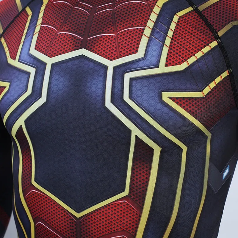 Avengers 4 SPIDERMAN Short  Sleeve Compression Shirt