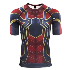 Avengers 4 SPIDERMAN Short  Sleeve Compression Shirt