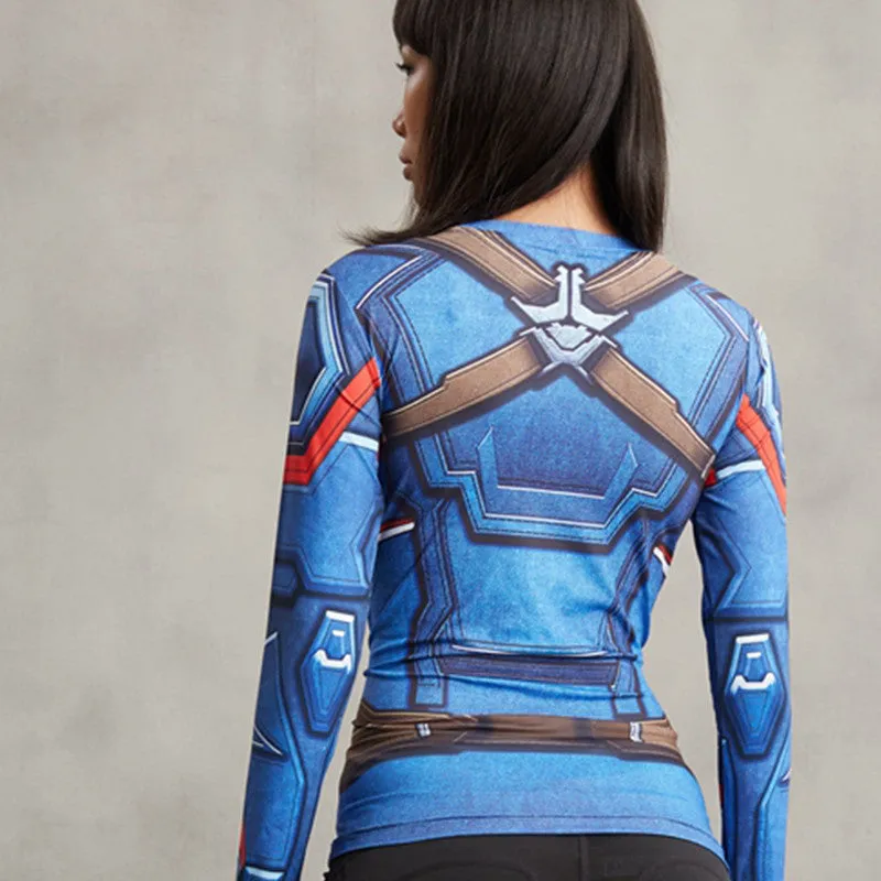 CAPTAIN AMERICA Compression Shirt for Women (Short Sleeve)