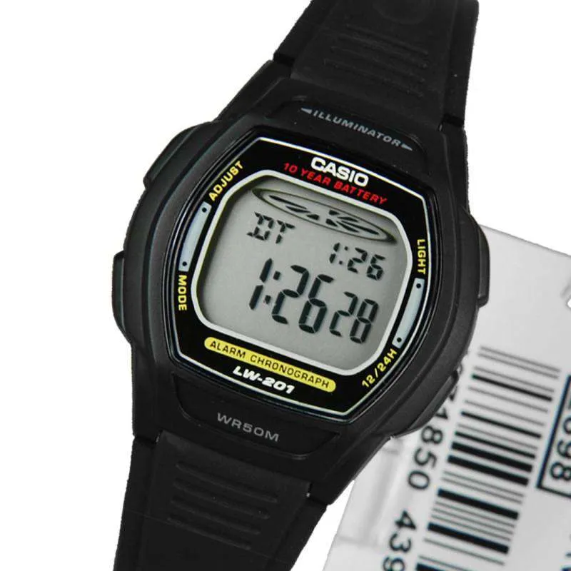 Casio LW-201-1AVDF Black Resin Watch for Women