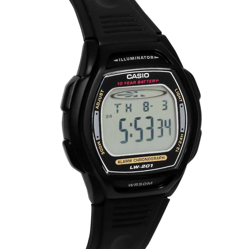 Casio LW-201-1AVDF Black Resin Watch for Women