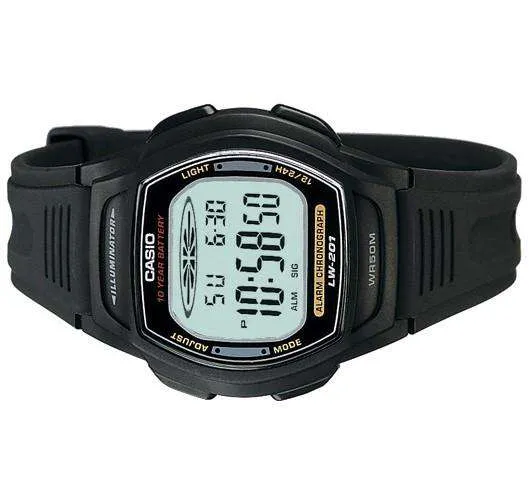 Casio LW-201-1AVDF Black Resin Watch for Women
