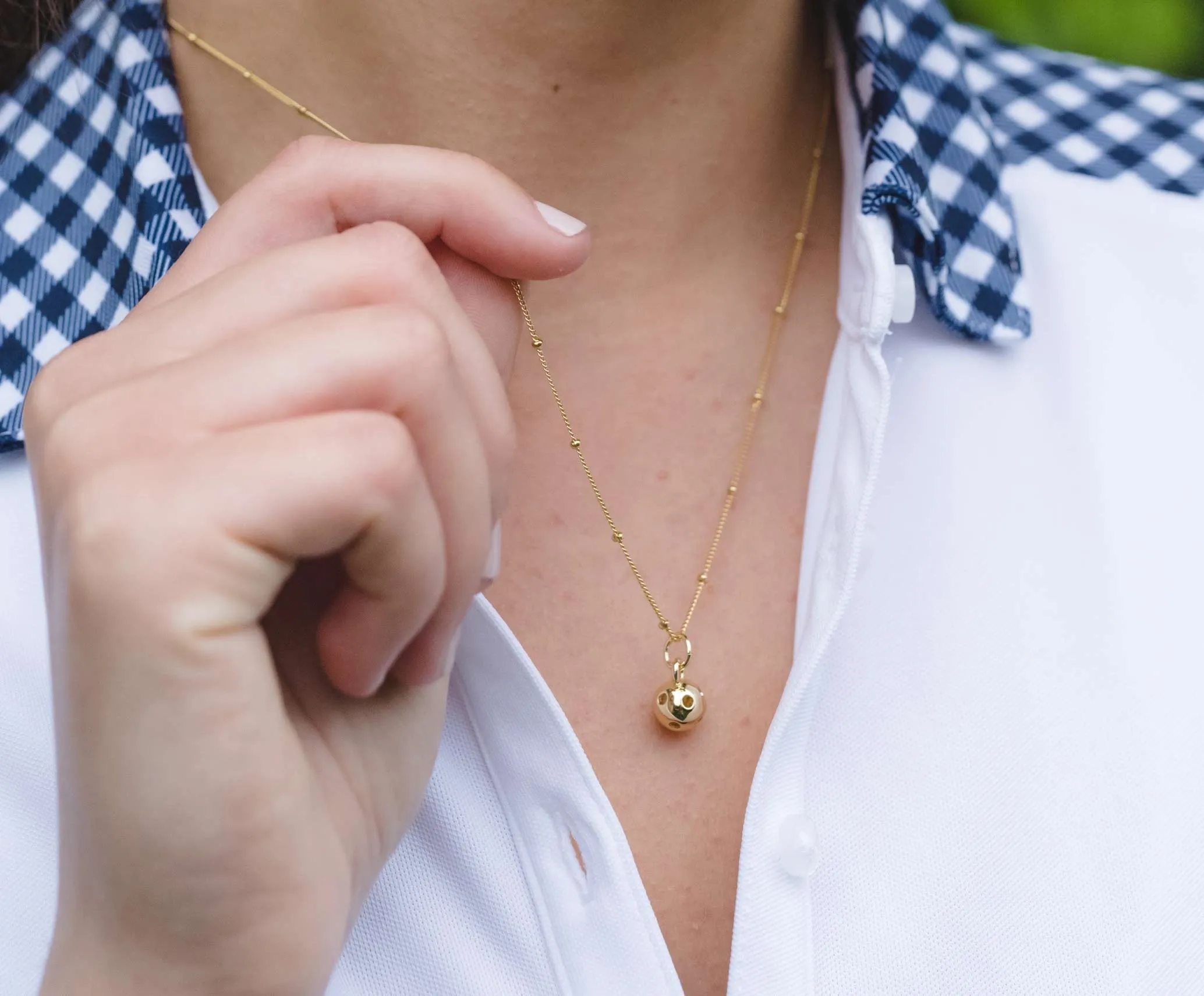 CC Sport Gold Pickleball Necklace and Earrings Gift Set