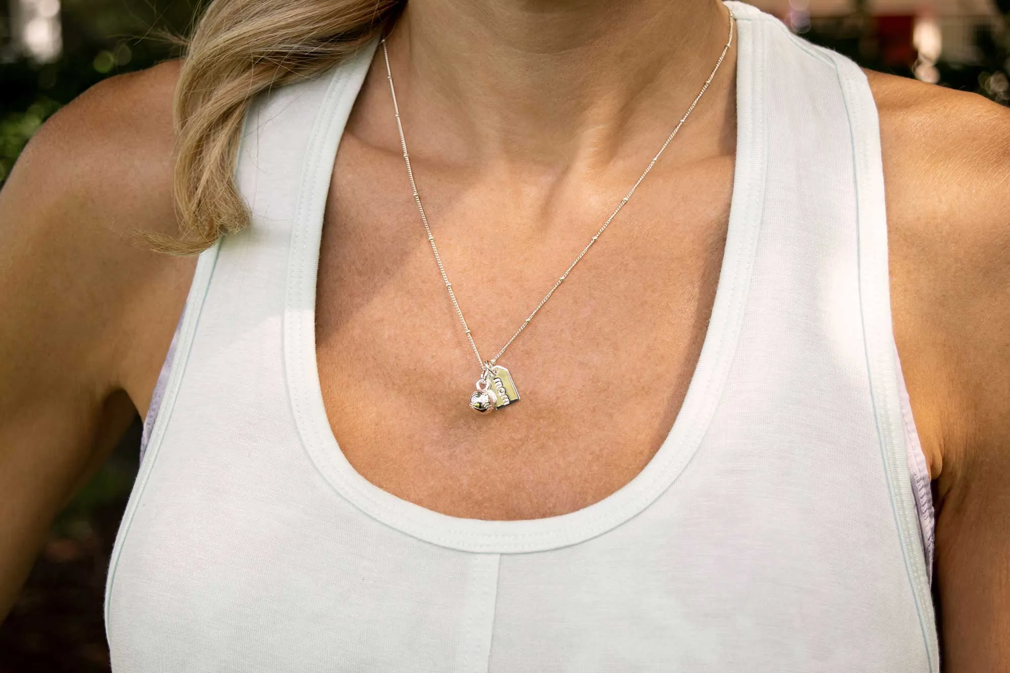 CC Sport Softball Mom Double Charm Necklace and Earring Gift Set