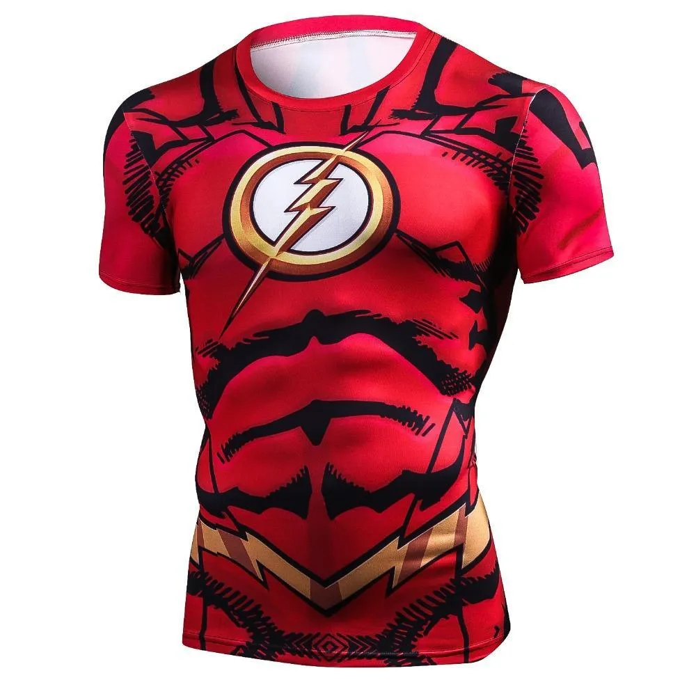 Comic FLASH Short Sleeve Compression Shirt for Men