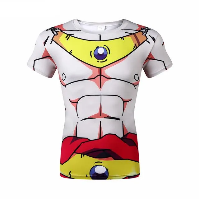 DRAGON BALL Z Broly Short Sleeve Compression Shirt for Men