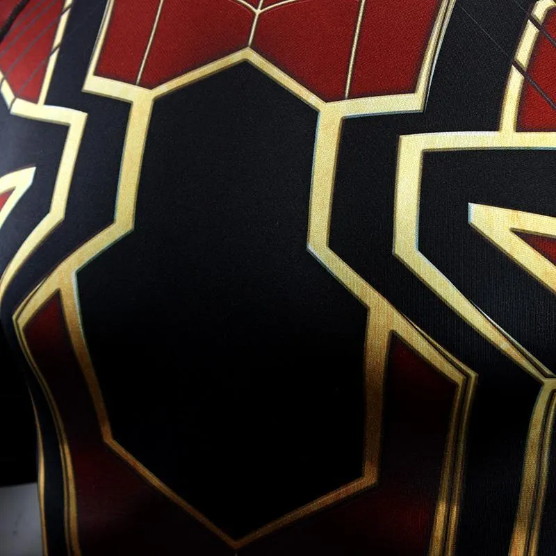 Infinity War SPIDERMAN Short Sleeve Compression Shirt for Men