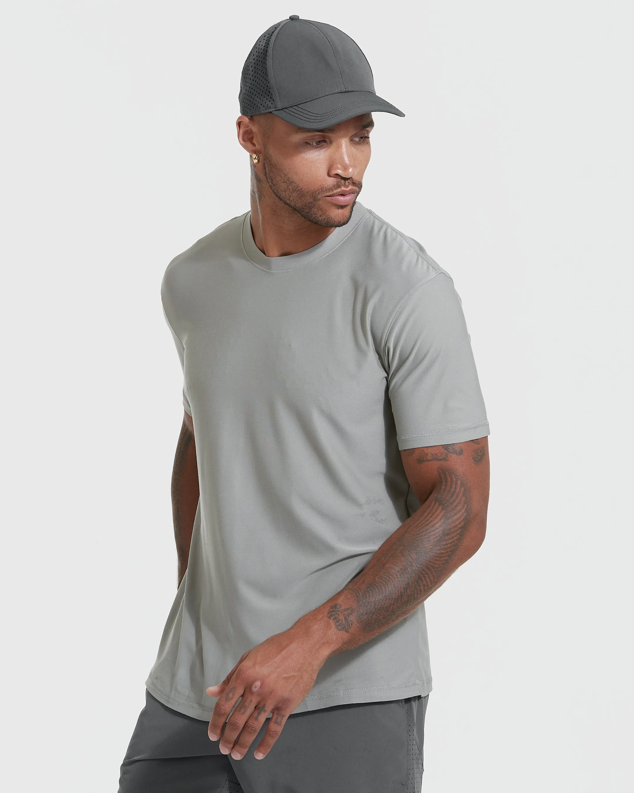 Iron Gray Active Crew Neck Tee
