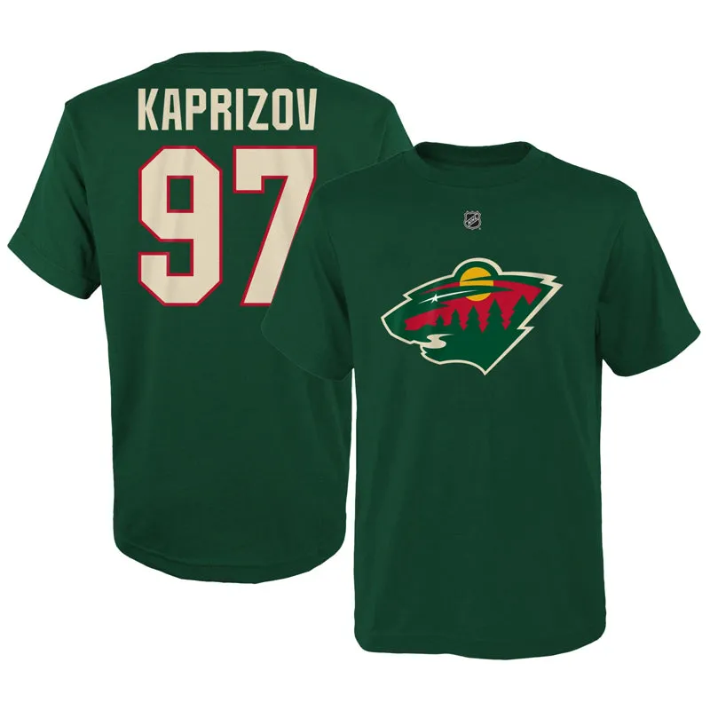 Kirill Kaprizov Minnesota Wild Youth Green Player T-Shirt