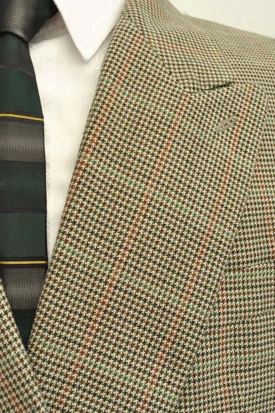 Men's 1970s Double Breasted Tweed Sports Jacket 40"