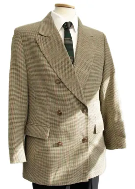 Men's 1970s Double Breasted Tweed Sports Jacket 40"